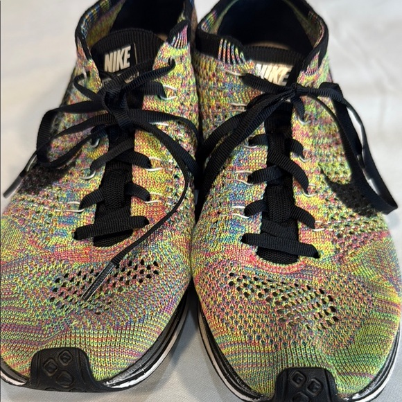 Nike 2012 Flyknit Racer Multicolor 1.0 sz 8, Preowned,  Black Tongue VERY RARE - Picture 7 of 11